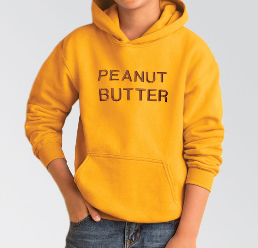 Peanut Butter Kids Embroidered Hoodie. Sweatshirt Hoodie