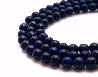 14mm Natural Lapis Lazuli Beads Round 14mm Lapis Lazuli 14mm Lapis 14mm Beads Lapis Large Lapis Blue Lapis Lazuli Gemstone