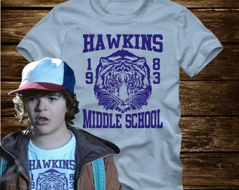 On Sale - HAWKINS MIDDLE SCHOOL Tigers 1983 T-Shirt Adult sizes S-3Xl in many colors - inspired by the Tv show Stranger Things
