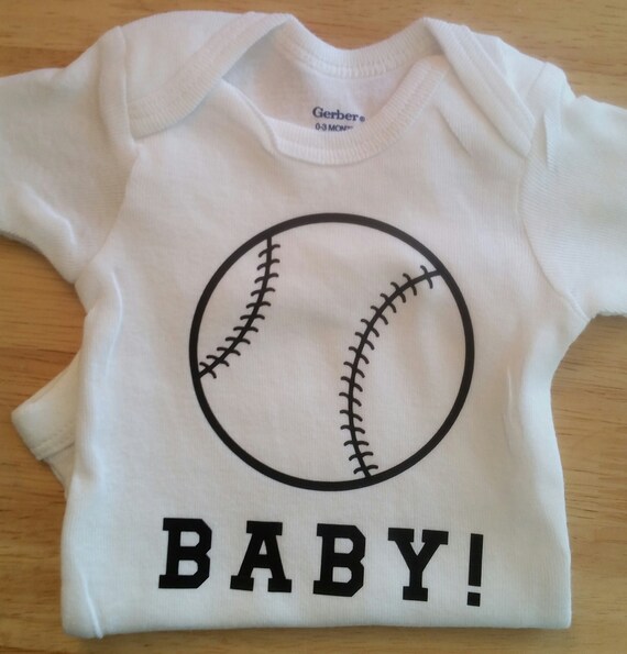 Baseball Baby Onesie Baseball Onesie Baseball by MommaBeckysCrafts