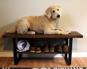 Wood bench, bench, rustic bench, reclaimed wood bench, furniture, reclaimed wood, seating, entryway bench, wood furniture, wooden bench