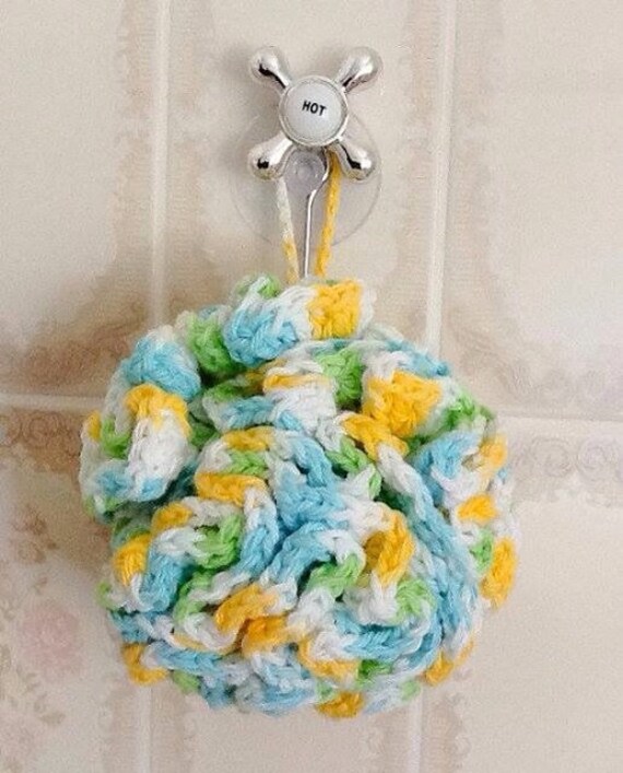 Cotton Bath Pouf Bath Puff Shower Puff by TheThristledPansy