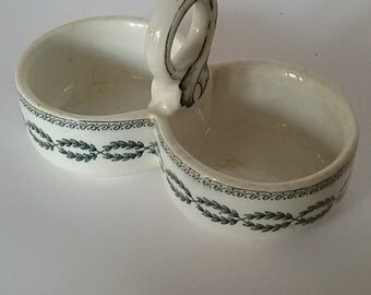 French XIX / salt Sarreguemines Nobilis / Antique french salt cellar