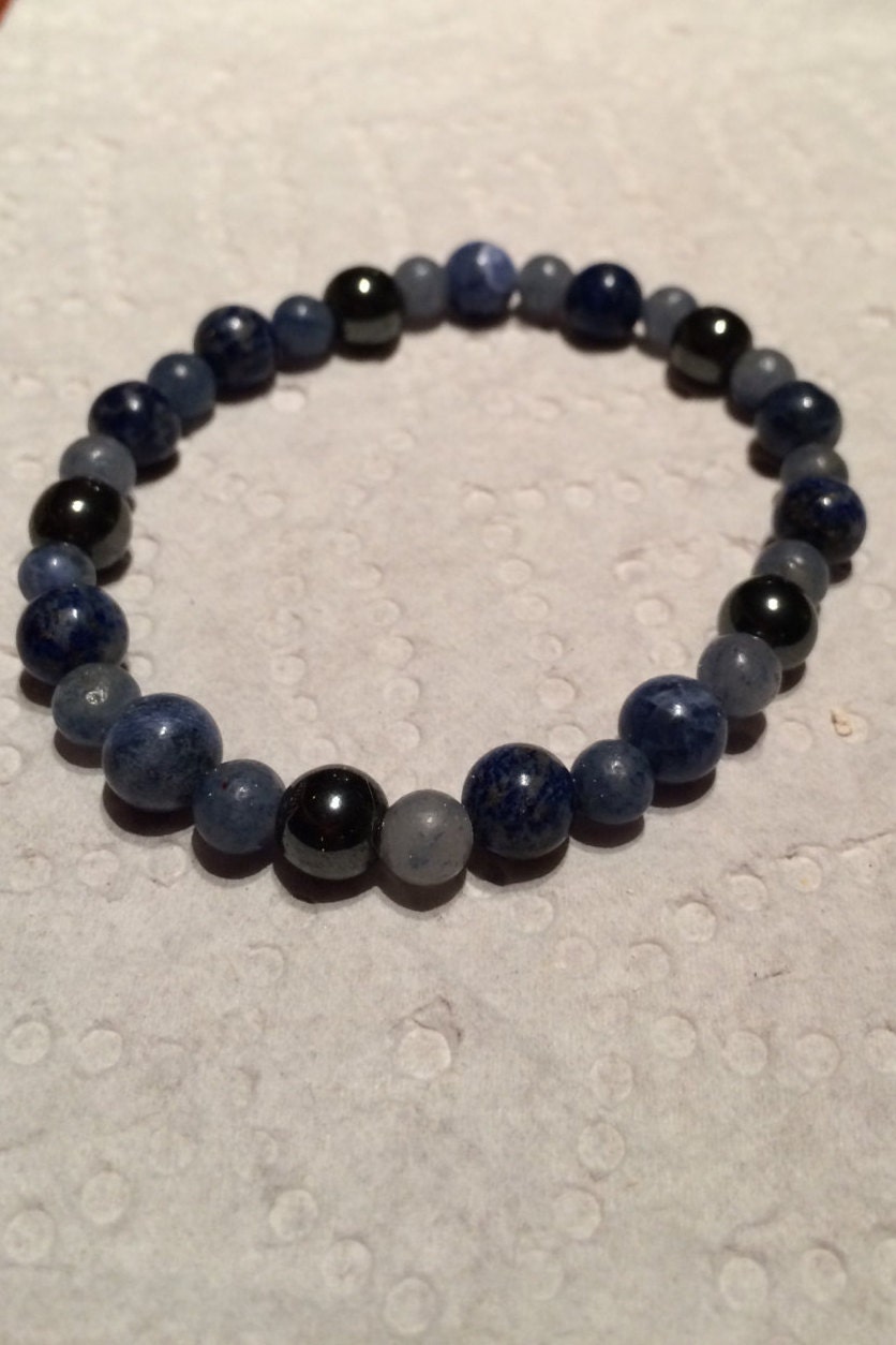 Migraine Healing Bracelet with Sodalite/Reiki Crystal Healing