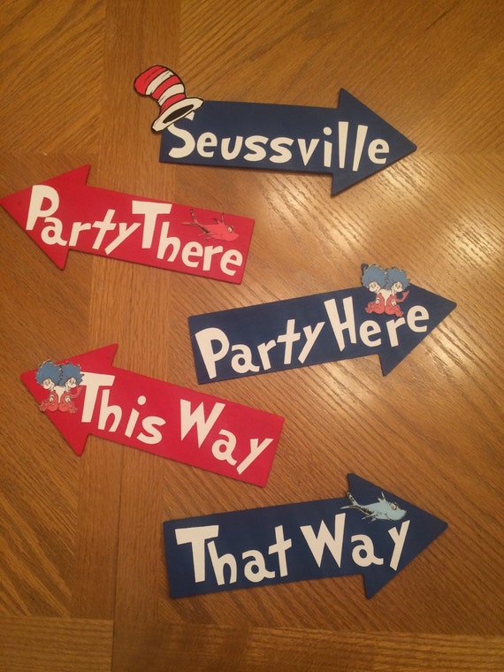 Dr Seuss Wooden signs by BellissimaParty on Etsy