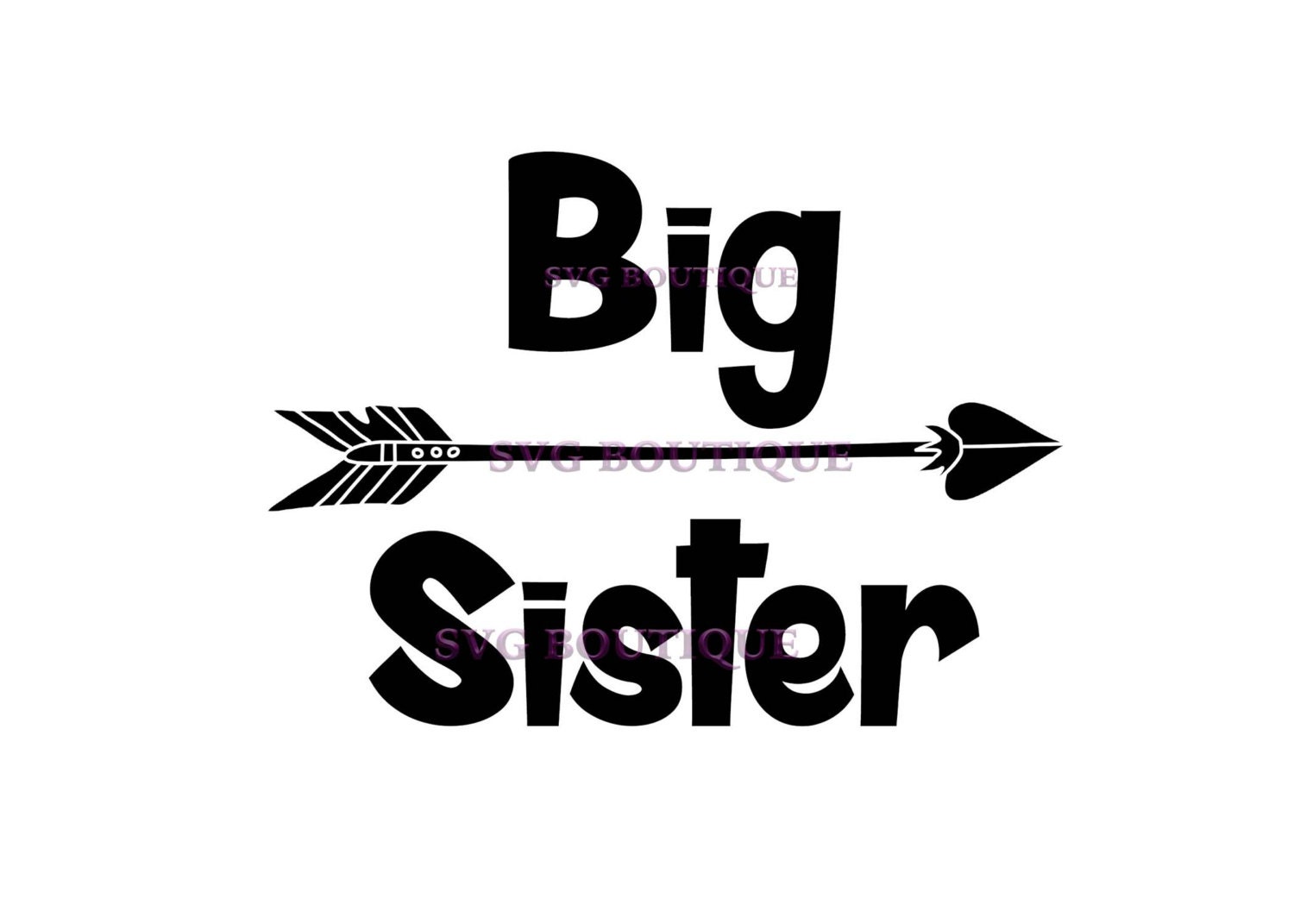 Download Big Sister SVG Sister SVG Arrow Vector Cutting File PNG