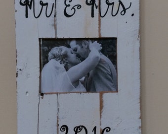 Reclaimed wood Wedding Photo Frame