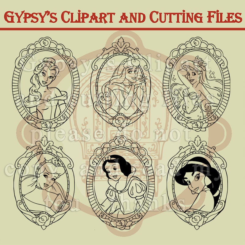 Disney Princesses Princess Templates Cutting Files Vinyl