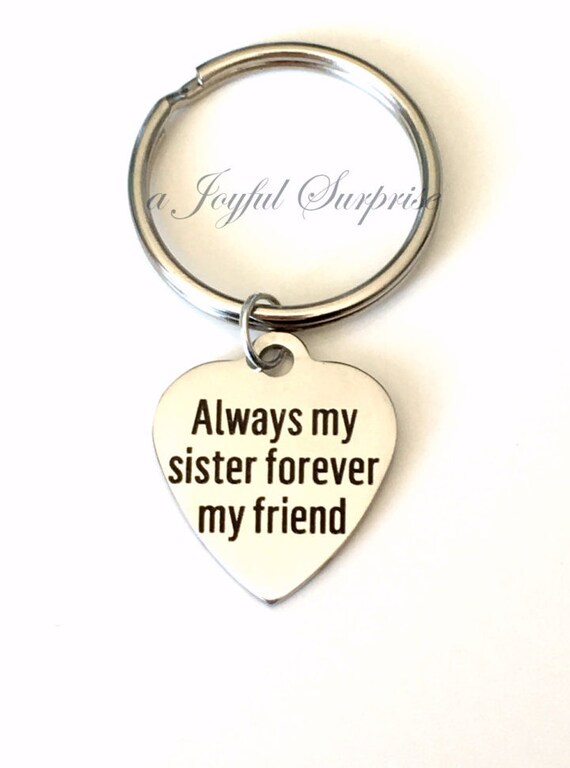 Sister KeyChain Sisters Keyring Gift for Sister by aJoyfulSurprise