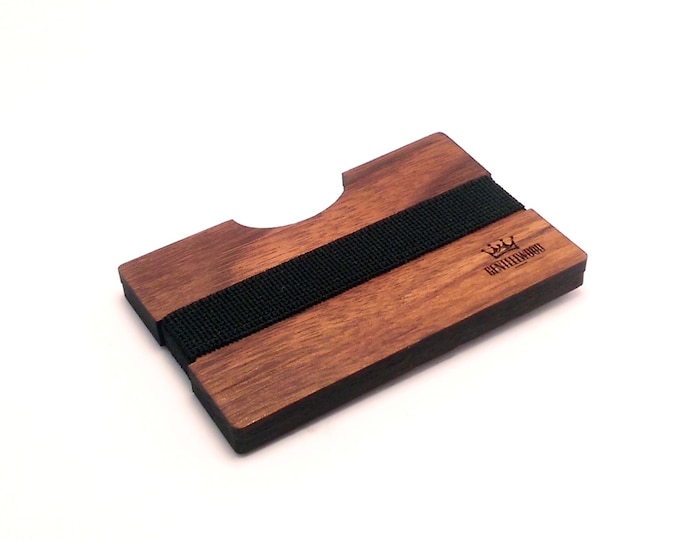 Wood Wallet Handmade Walnut / Slim wooden wallet / credit card wallet / slim GenteelWood wallet / Minimalistic wallet / Valentines gift