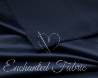Prom and Wedding Bridesmaid Dress Navy Blue Bridal Satin Fabric for Bridesmaids Dresses, Party Decoration Fabric, Prom Dresses - 1101 NAVY