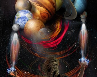 Almost SOLD OUT!! SPACENECTAR - Bassnectar - BassCenter 18" x 24" Poster - Bass Center - Controlling Planets - Blast Off - Spaceship