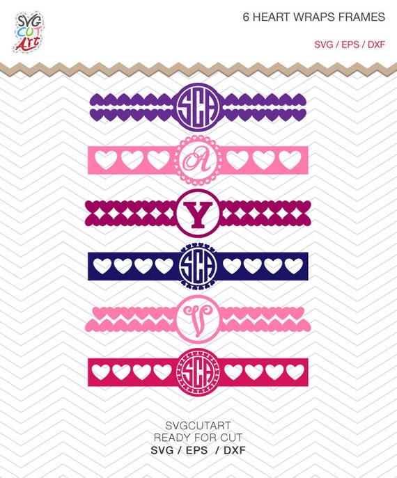 Download 6 Heart Wraps For cover iPhone Charger Monogram Patterned