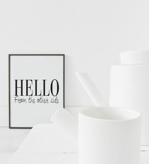 Adele Quote Hello From The Other Side Song Lyrics Art Wall