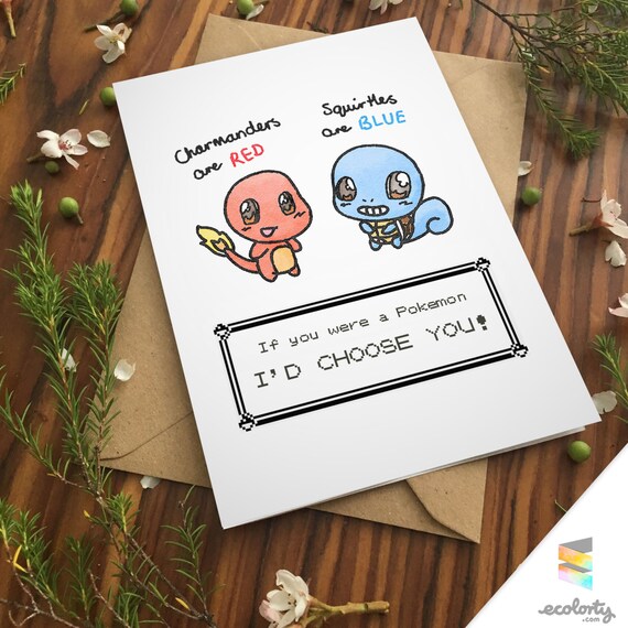 POKEMON POEM Greeting Card Pun Pikachu Love Couple by ecolorty