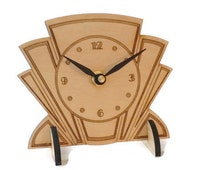 Unique small table clock related items | Etsy