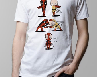 One Punch Man OPM Saitama Deadpool Fusion T-shirt. Male and Female Apparel