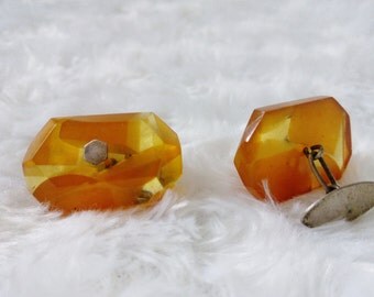 Vintage Natural Baltic Amber Cufflinks 825 sterling silver Cuff Links Vintage jewellry Mens attire Mens gift for father