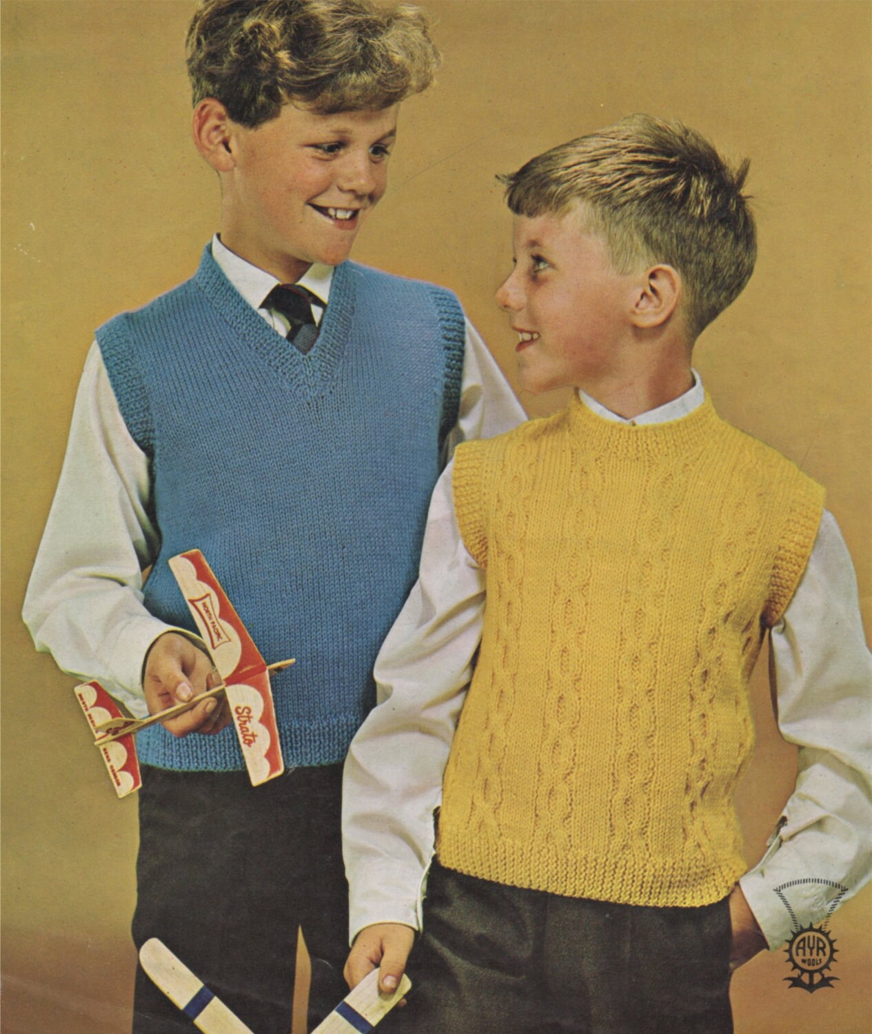 Boys Pullover / Slipover PDF Knitting Pattern 24, 26 and 28 inch