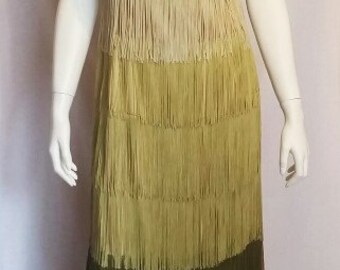 Vintage Miss Elliette Fringe Dress, Size 10
