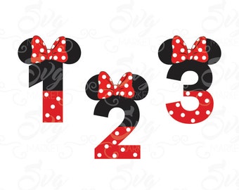 minnie mouse numbers etsy