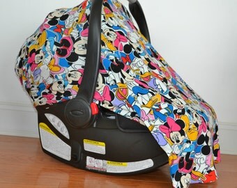 Infant Car Seat Cover Mickey and Friends