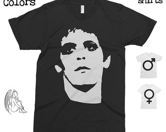 Lou Reed T-shirt, Tee, American Apparel, Velvet Underground, Punk, Music, Rock, The Killers, The Clash, Warhol Genius, Cool Gift