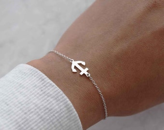 Sterling anchor bracelet, anchor bracelet, simple bracelet, bracelet, silver bracelet, girlfriend gift, sister gift, simple bracelet