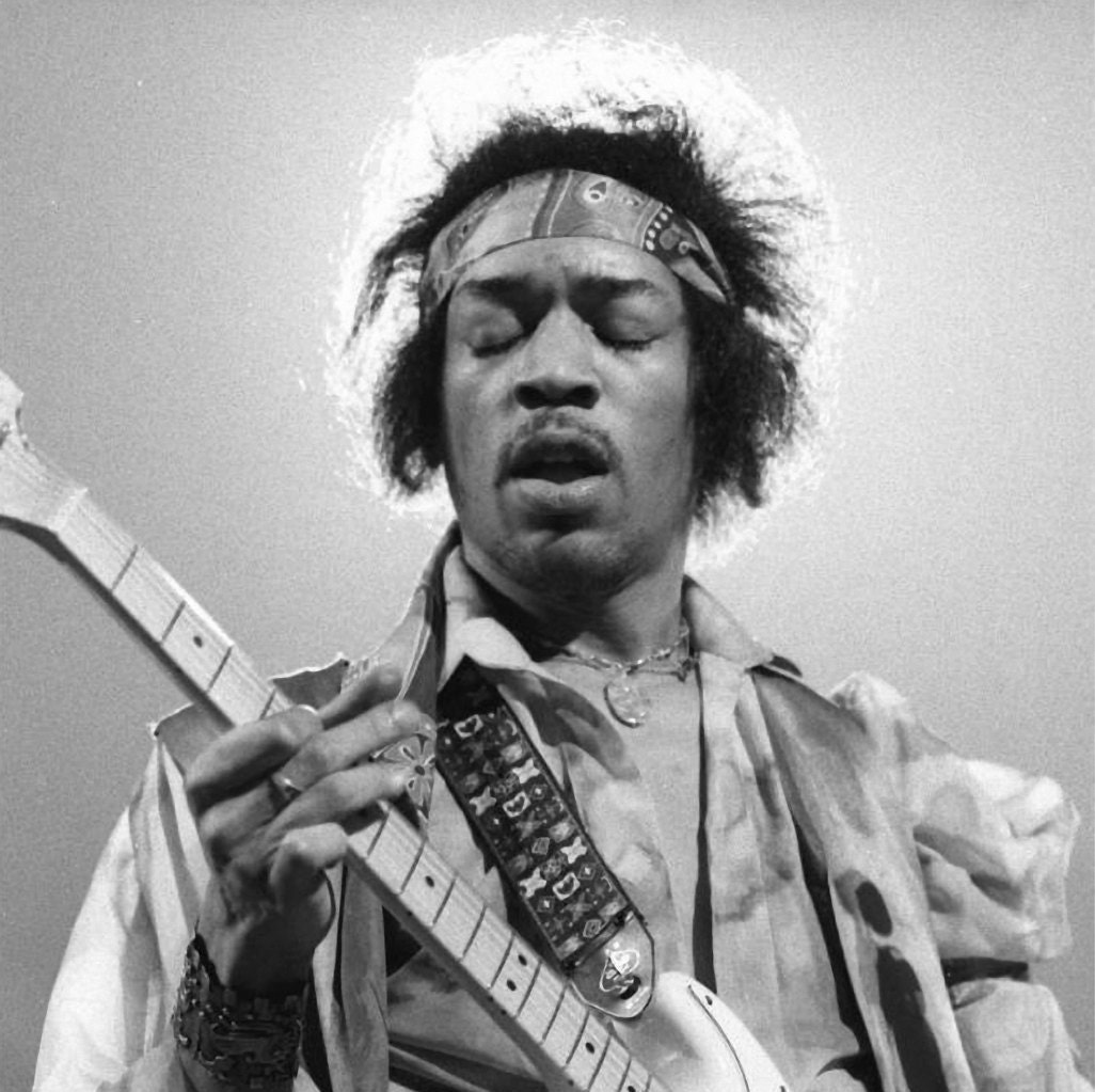 Jimi Hendrix Poster 13x19 Black And White