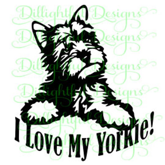 Download Yorkie SVG Yorkie Cricut Yorkshire Terrier Digital SVG Dog