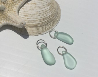 Sea Glass Charm ~ Add A Beach Glass Charm ~ Cultured Sea Glass ~Sea Glass Necklace ~ Add A Seaglass Dangle~ Custom Jewelry ~wedding Necklace