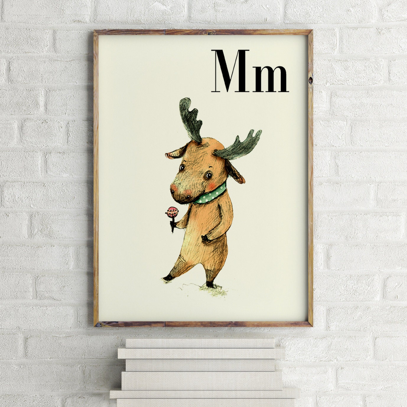 Moose print nursery animal print woodland nursery alphabet