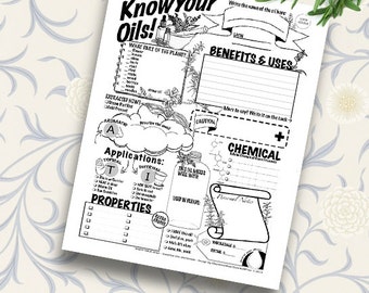 Printable Essential Oil Coloring Worksheet