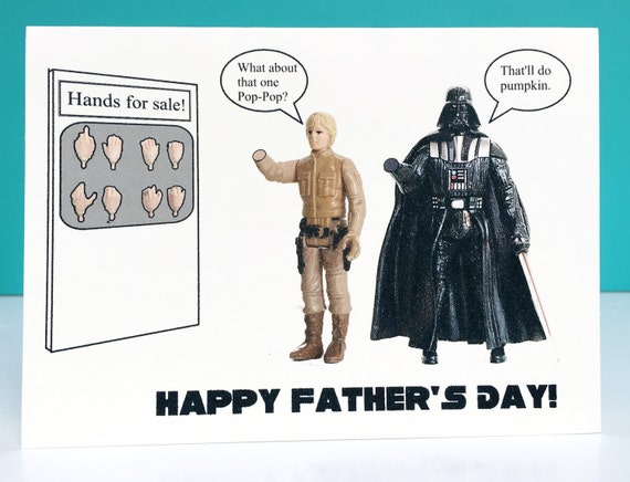 Items similar to Star Wars Father's Day card fathers Day Darth Vader