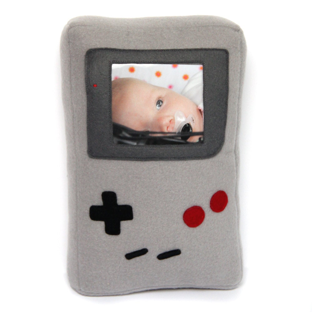 Game Boy plush picture frame ready to ship / Game Boy photo