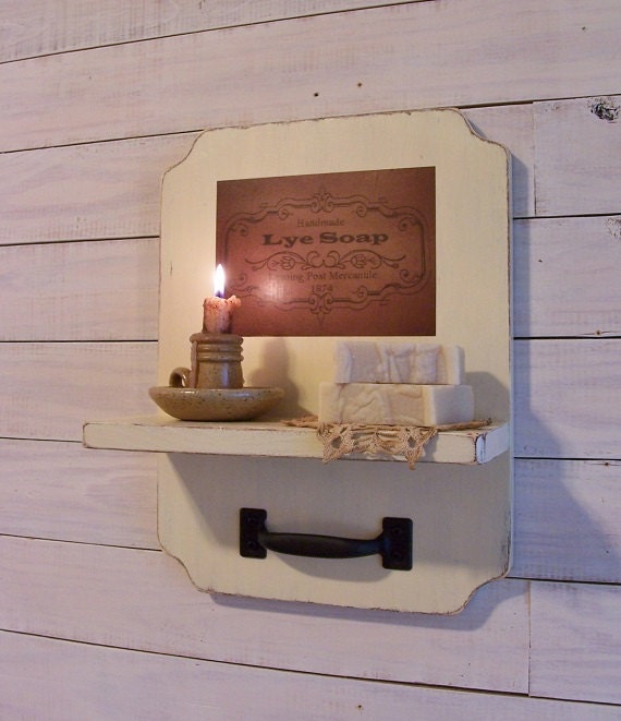 Farmhouse Industrial Soap and Hand Towel Holder for the Bath