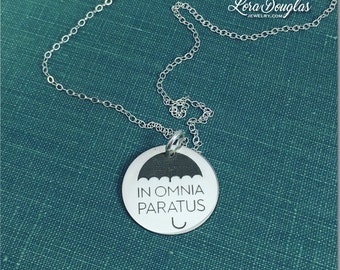 In Omnia Paratus, Gilmore Girls, Ready for Anything, Sterling Silver Jewelry, Stainless Steel Jewelry, Engraved Jewelry