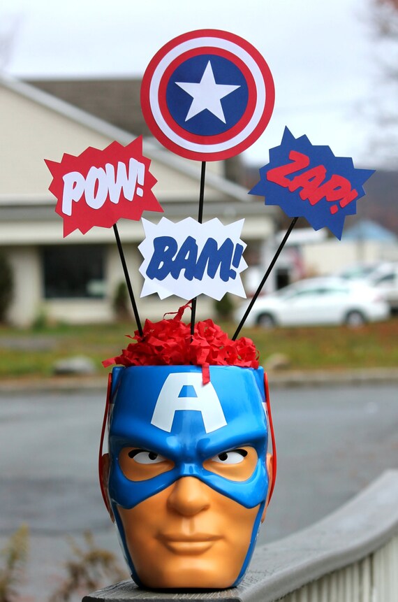 Captain America Avengers Marvel Superhero centerpiece kit Il_570xn