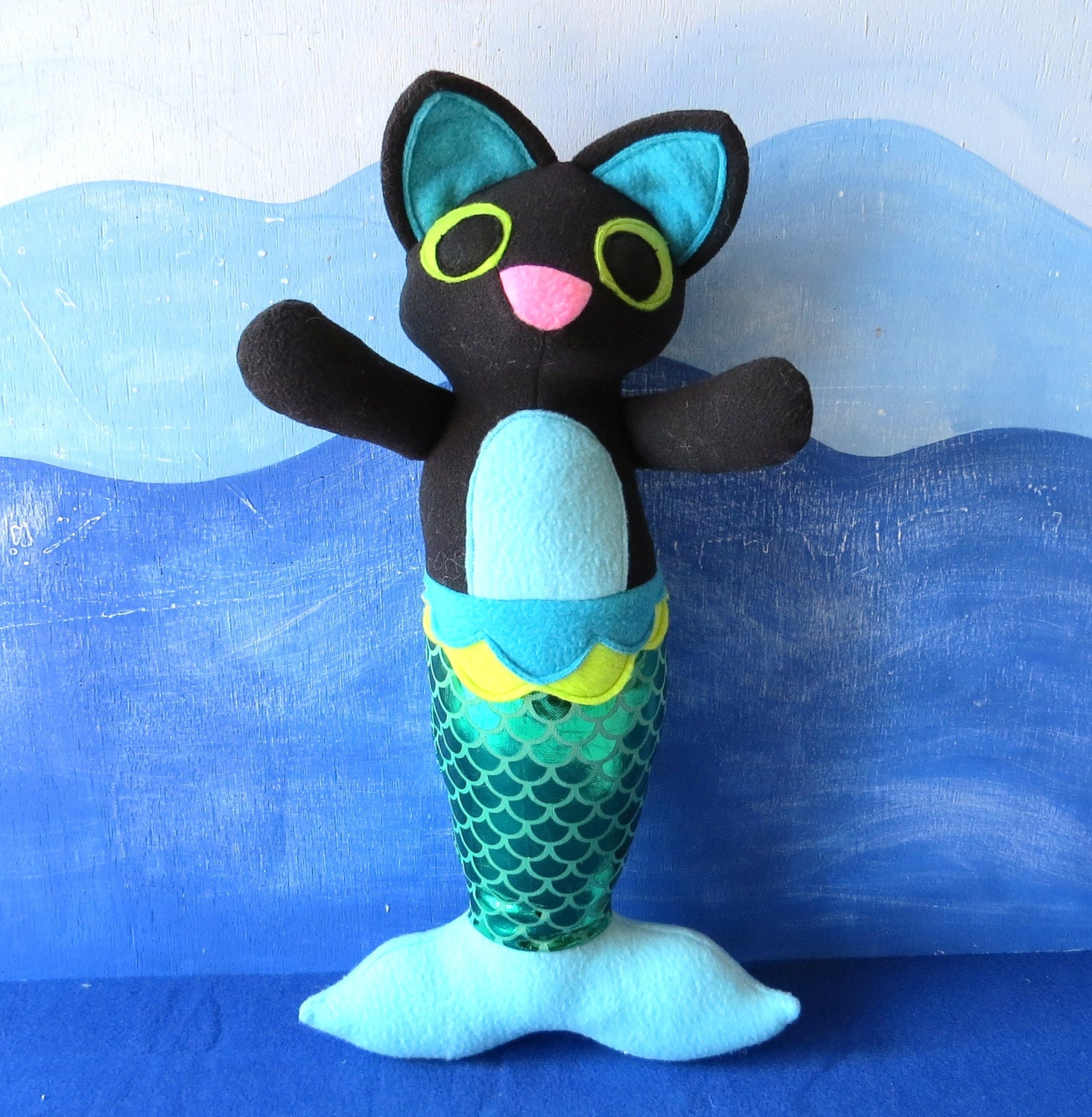 mermaid cat toy