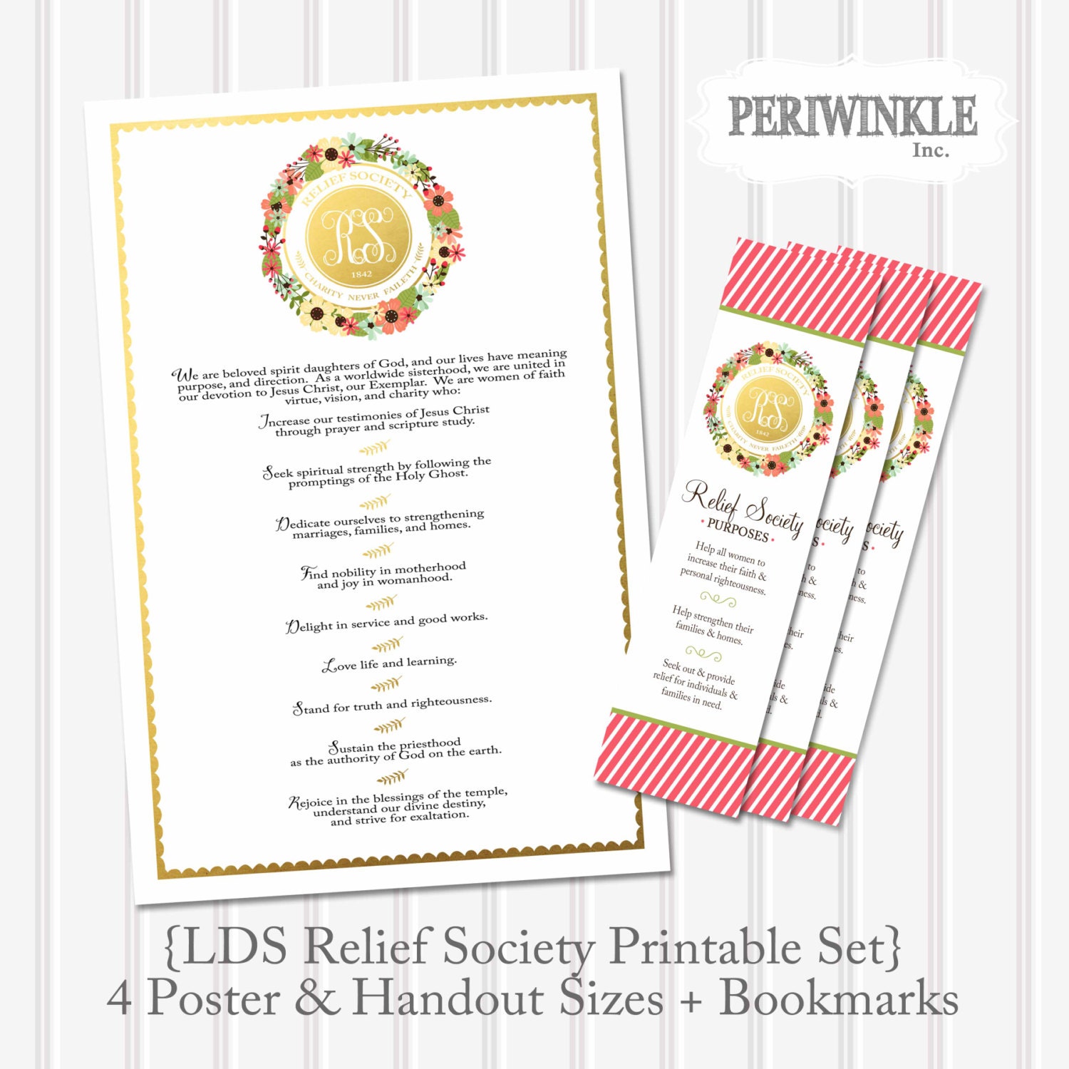 LDS Relief Society Printable Set-Relief Society by periwinkleinc