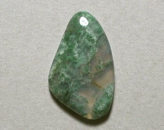 green MOSS AGATE cabochon 19X30mm freeform designer cab