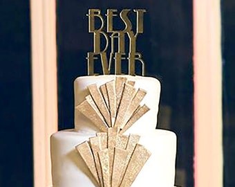 Art deco cake topper Etsy