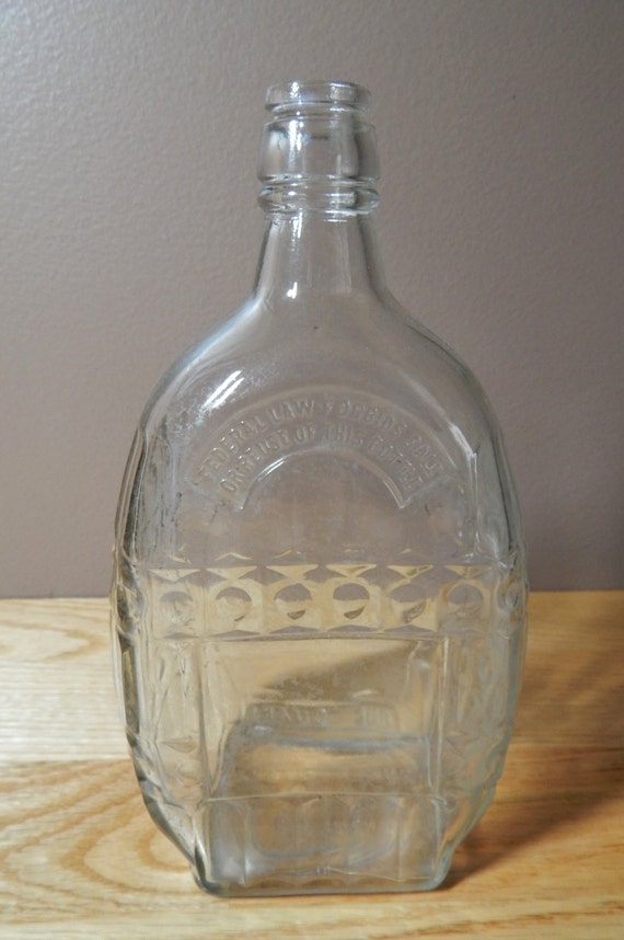 Vintage One Quart Liquor Bottle
