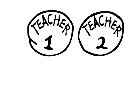 Download Teacher 1 and Teacher 2 SVG or Silhouette Instant Download