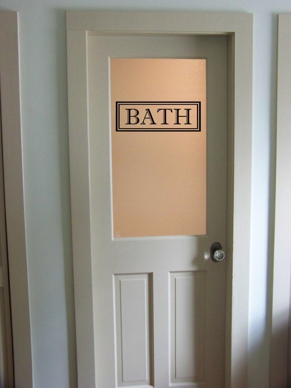 Bath Vinyl Decal Bathroom Glass Door Decal by OZAVinylGraphics