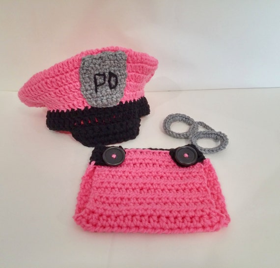 CROCHET PATTERN Newborn Police Hat & Diaper Cover by ...