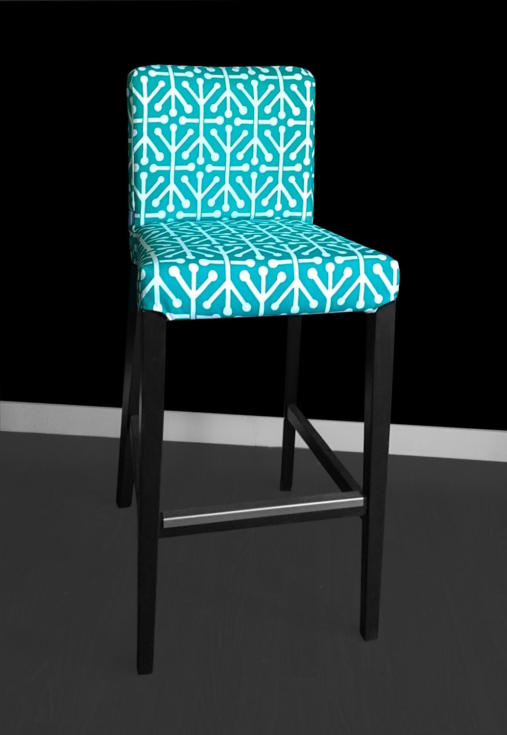  Housse  de  chaise turquoise IKEA  HENRIKSDAL tabouret 