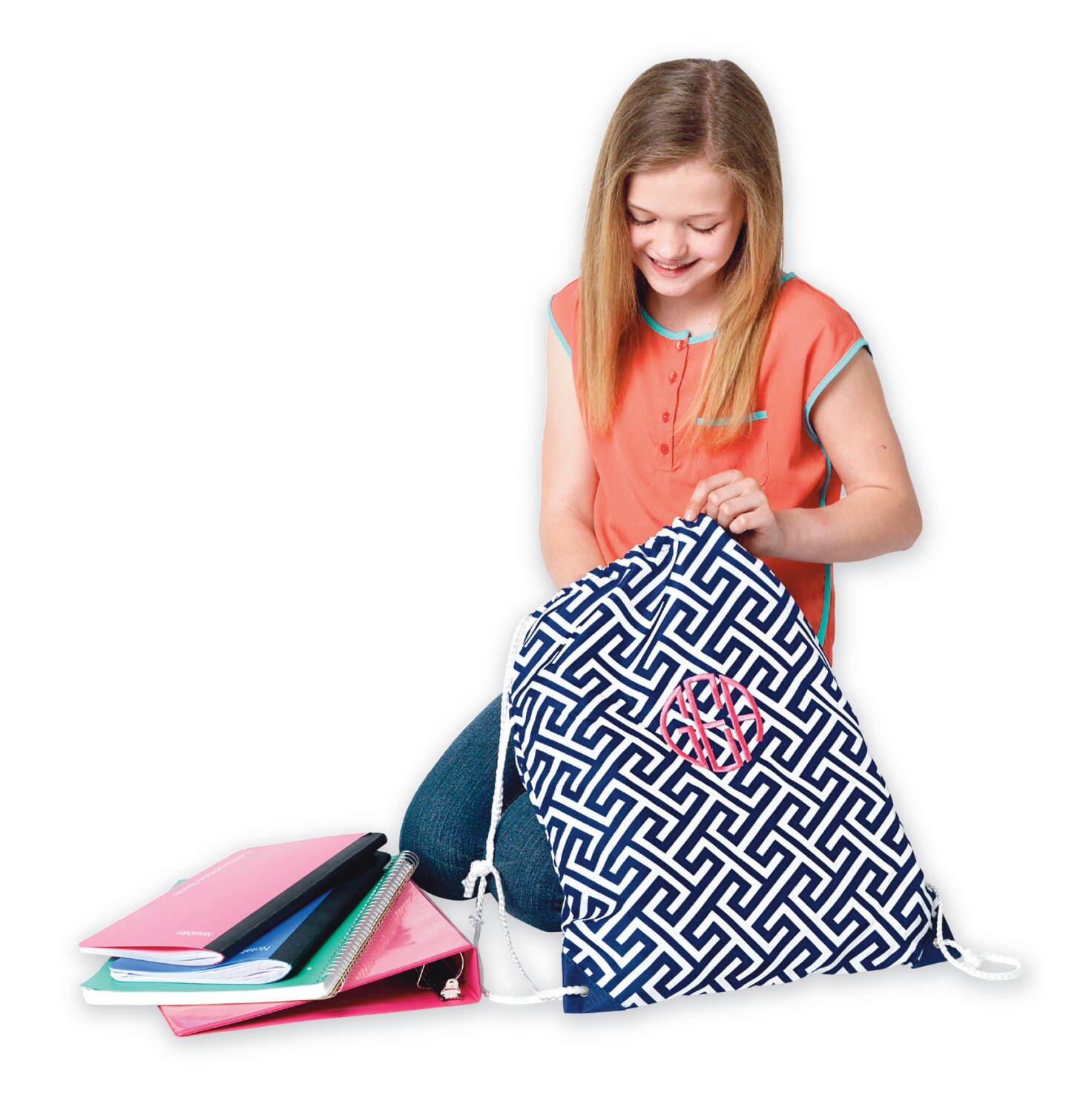 Gym bag for girls monogram gym bag Black Sadie by PricelessKids