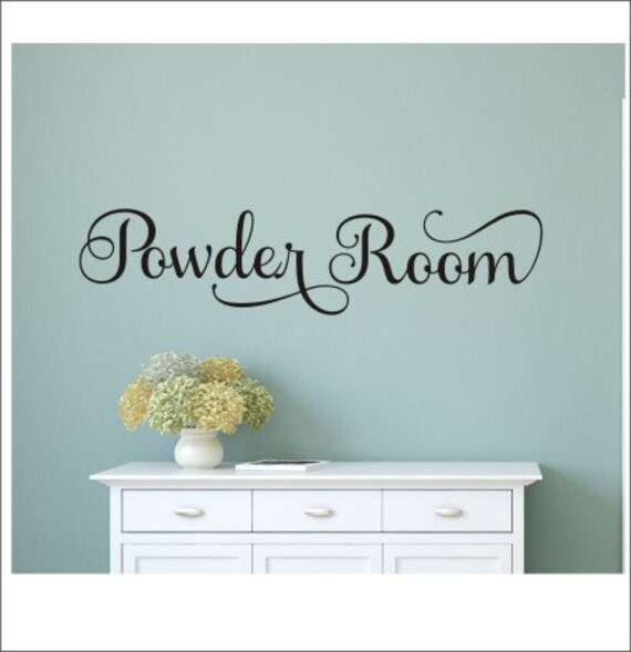 Powder Room Decal Wall Decal Powder Room by CustomVinylbyBridge