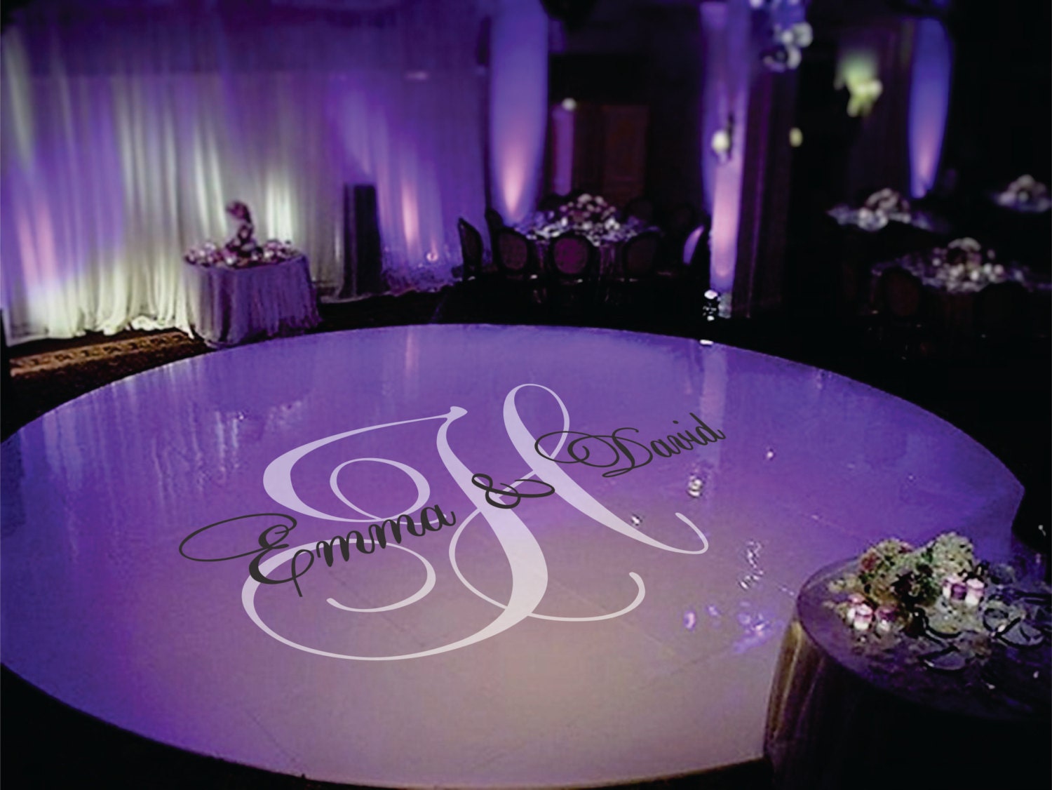 Wedding Dance Floor Decal Personalized Wedding Vinyl Floor